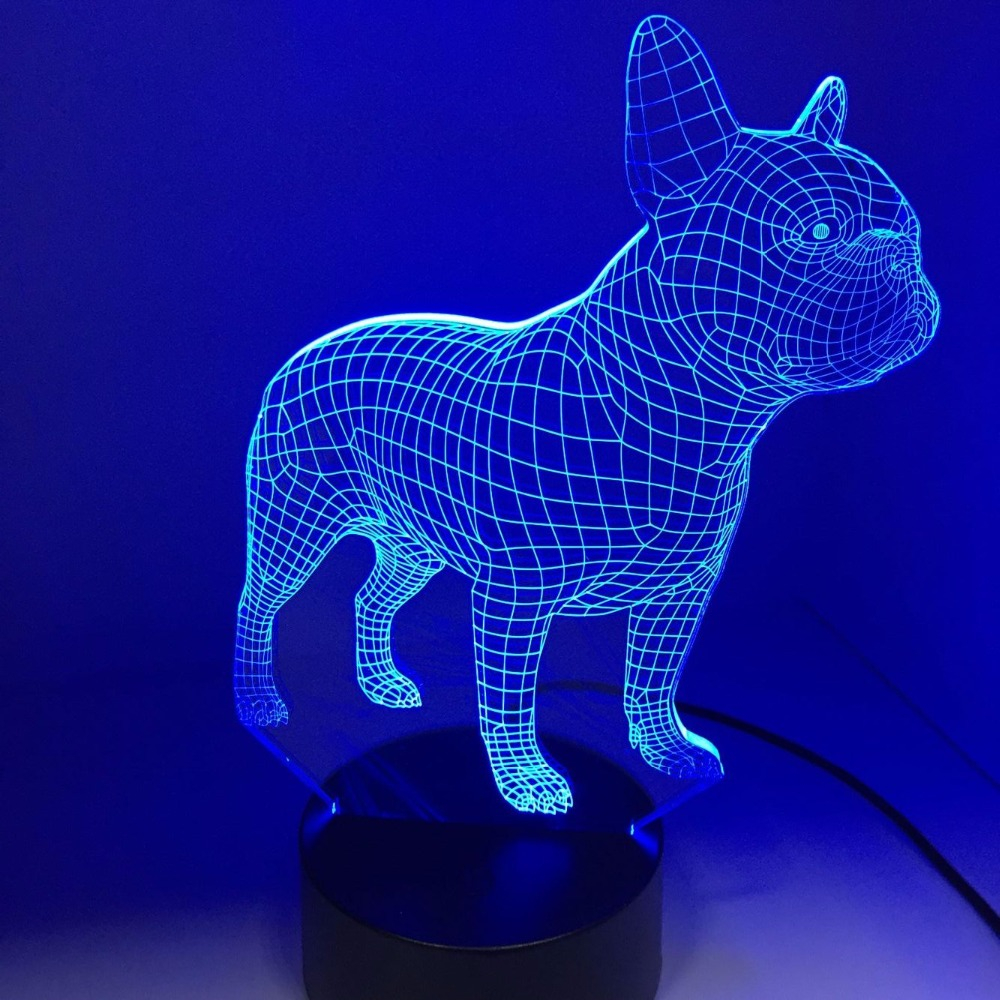 3D French Bulldog LED Night Lights